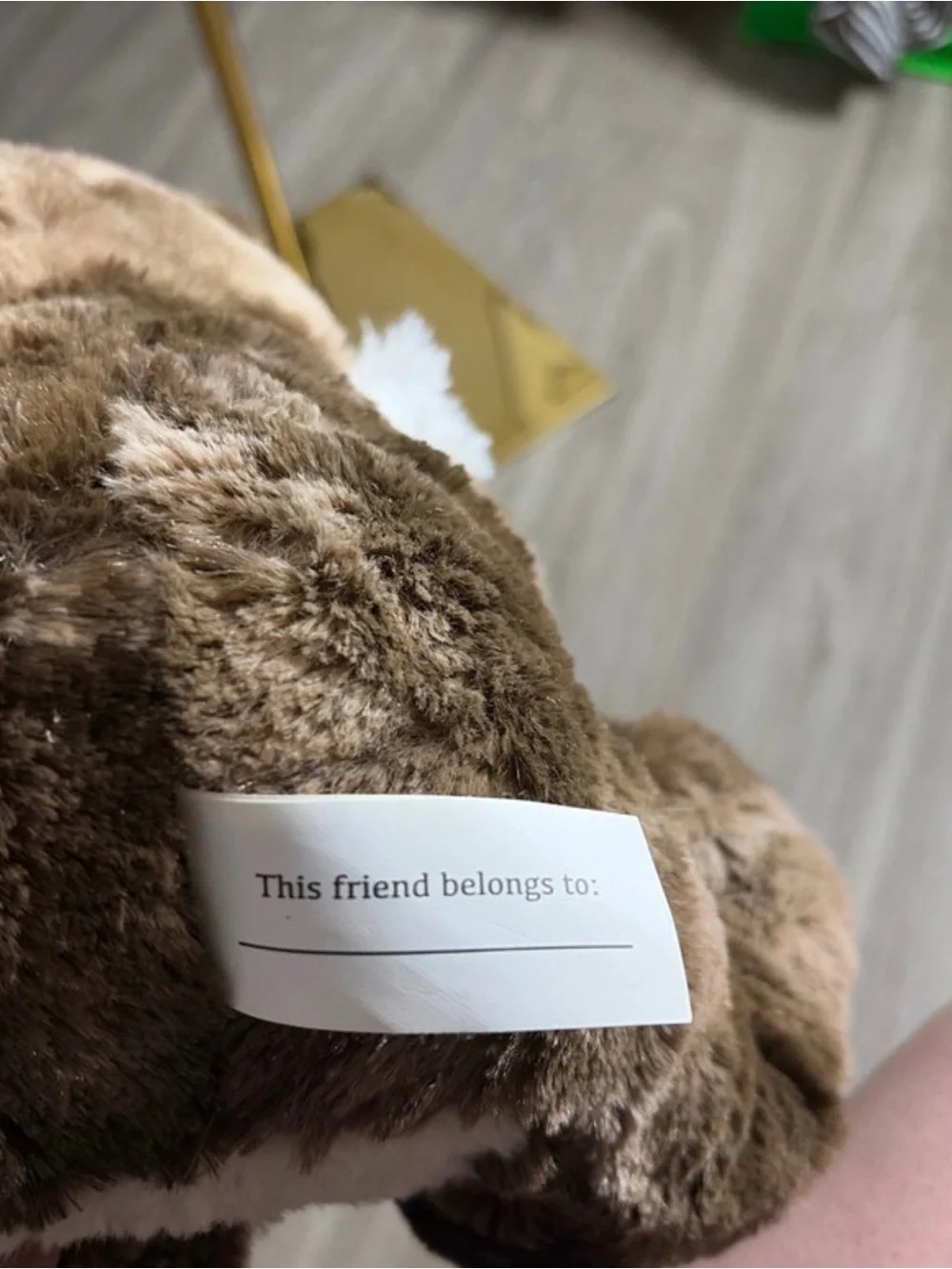 Scented Plush Brown Bunny with Pastel Bow - Soft Stuffed Animal for Kids